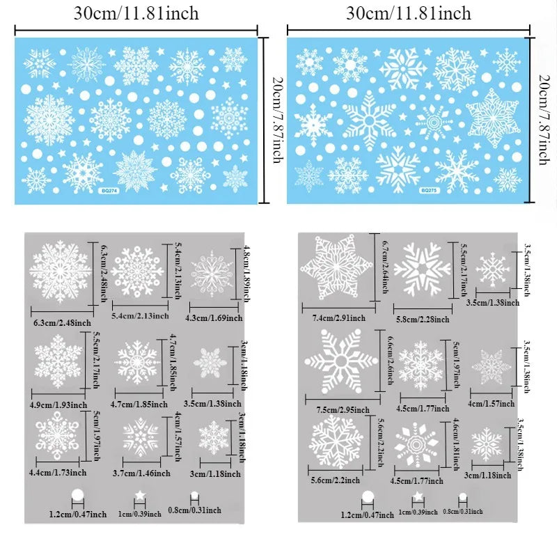 Slanova™ Snowflake Window Stickers