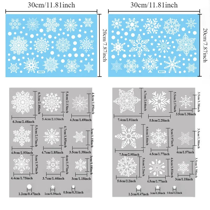 Slanova™ Snowflake Window Stickers
